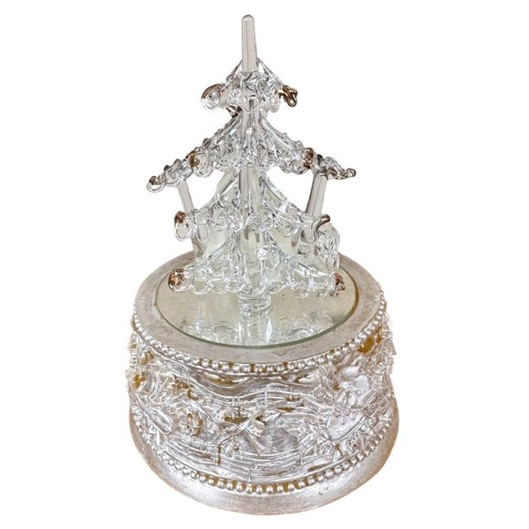 VTG Roman  Inc Crystal Nativity Scene Music Box Silent Night Christmas T… - Picture 6 of 12